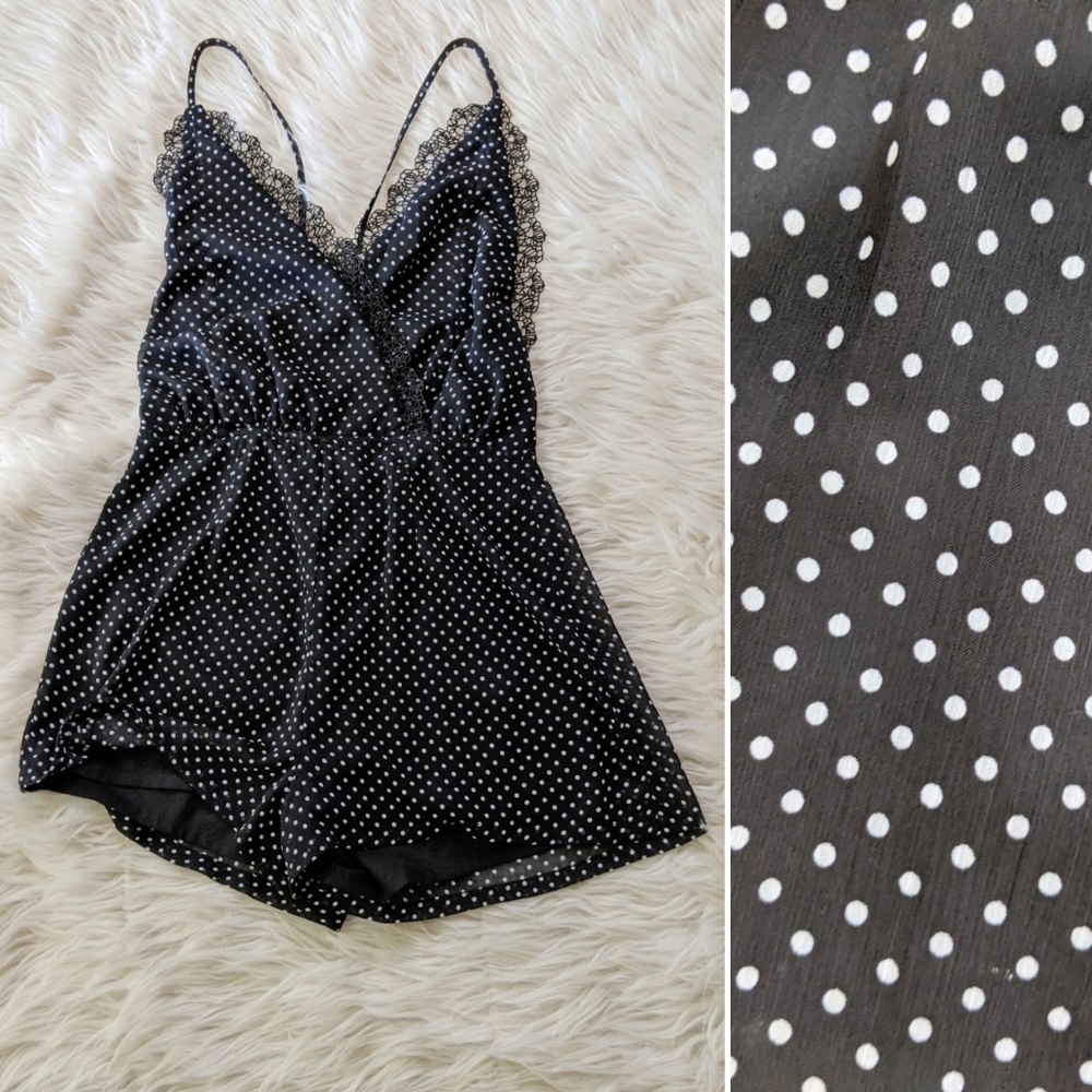 Roxberi Elle Milla Polka Dot Romper Size Medium